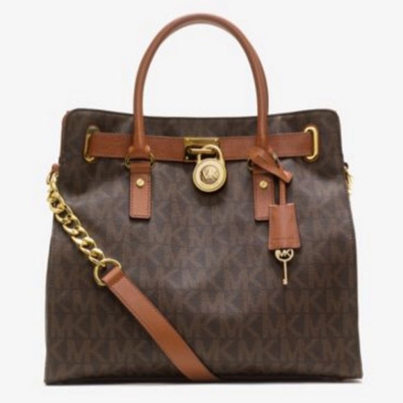 Michael Kors Handbags - Michael Kors Handbag Hamilton Large NS Signature
